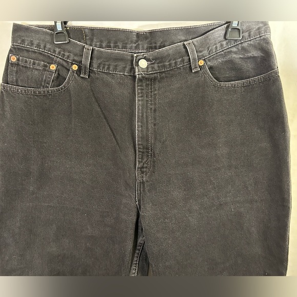 Levi’s 550 Vintage 90’s High Waisted Relaxed Fit Tapered Leg Black Jeans Size 20 - Picture 5 of 7